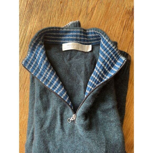 MERINOMINK Made In New Zealand POSSUM FUR & MERINO WOOL Teal Blue Sweater XL‎ - Picture 1 of 8